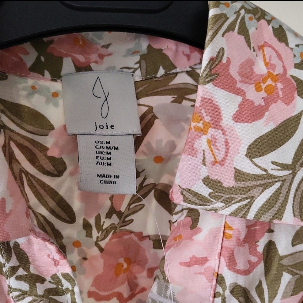 Joie 100% Cotton Button Down Shirt in Floral Print - Picture 5 of 9